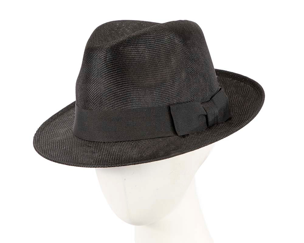 Black summer fedora hat - Hats From OZ UK | M160B Black summer fedora hat - Hats From OZ UK