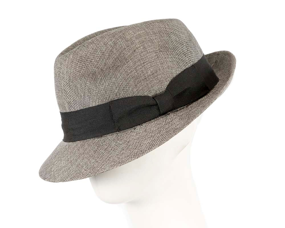 Grey Fedora Homburg Hat - Hats From OZ UK | M182G Grey Fedora Homburg Hat - Hats From OZ UK
