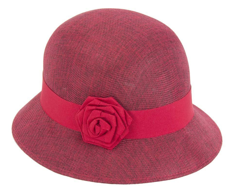 Burgundy red cloche hat - Hats From OZ UK Burgundy red cloche hat - Image 2