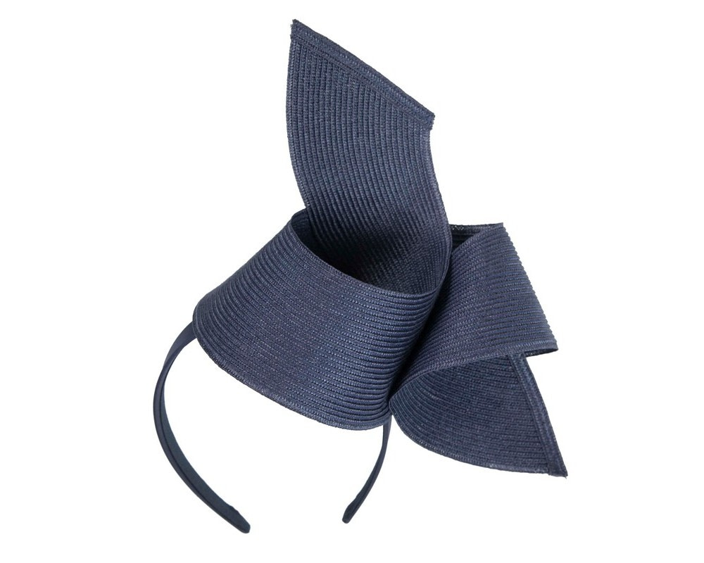 Modern navy fascinator by Max Alexander - Hats From OZ UK Modern navy fascinator by Max Alexander - Image 2