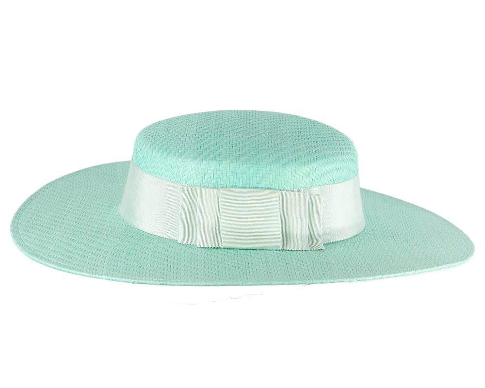 Aqua boater hat by Max Alexander - Hats From OZ UK Aqua boater hat by Max Alexander - Image 6