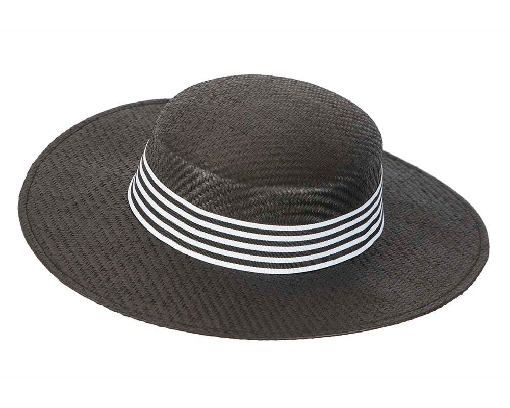 Black and White boater hat by Max Alexander - Hats From OZ UK Black and White boater hat by Max Alexander - Image 2