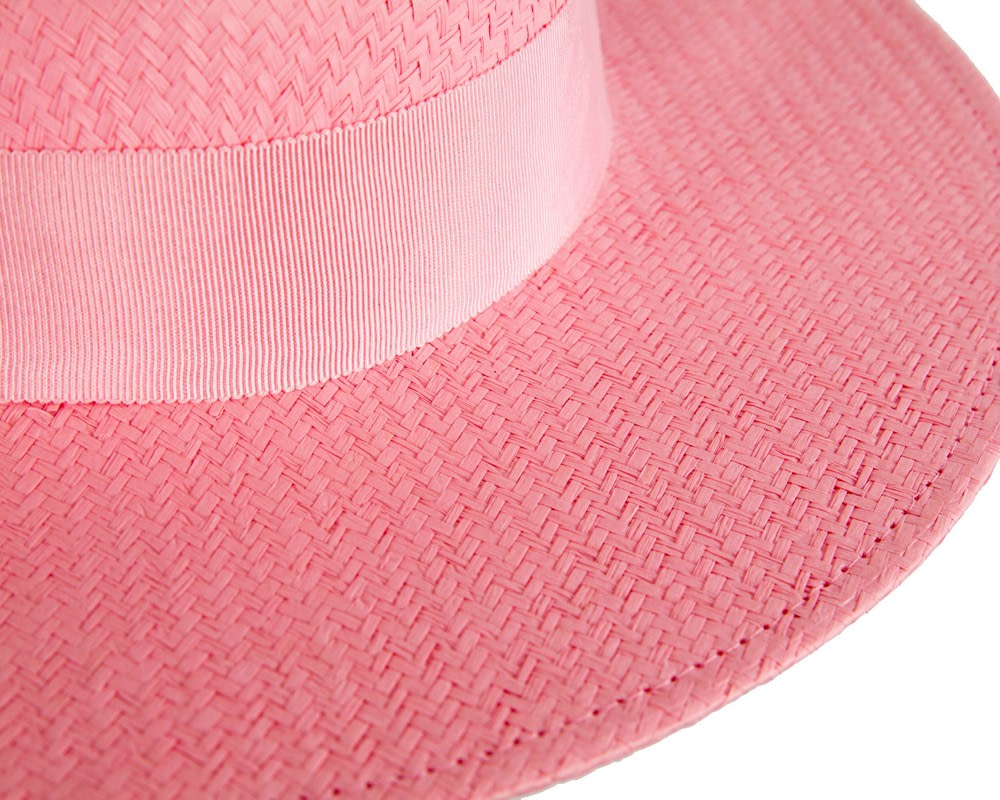 Pink boater hat by Max Alexander MA867 - Hats From OZ UK Pink boater hat by Max Alexander MA867 - Image 5