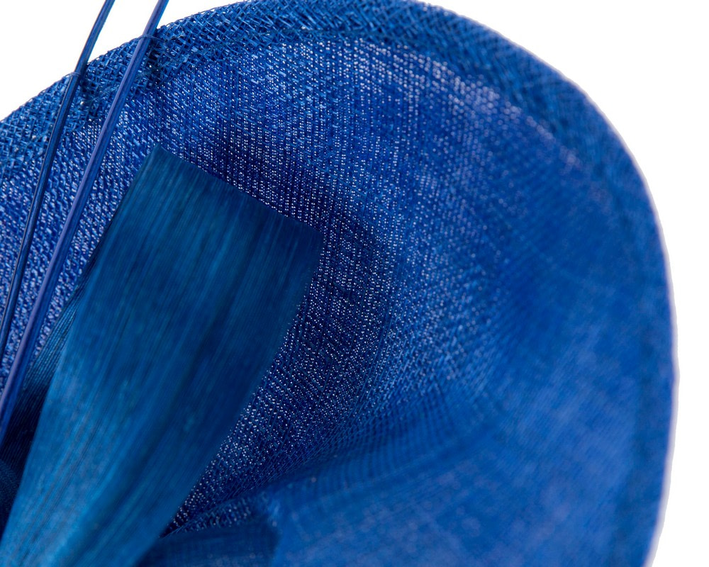 Large royal blue sinamay fascinator by Max Alexander - Hats From OZ UK Large royal blue sinamay fascinator by Max Alexander - Image 3