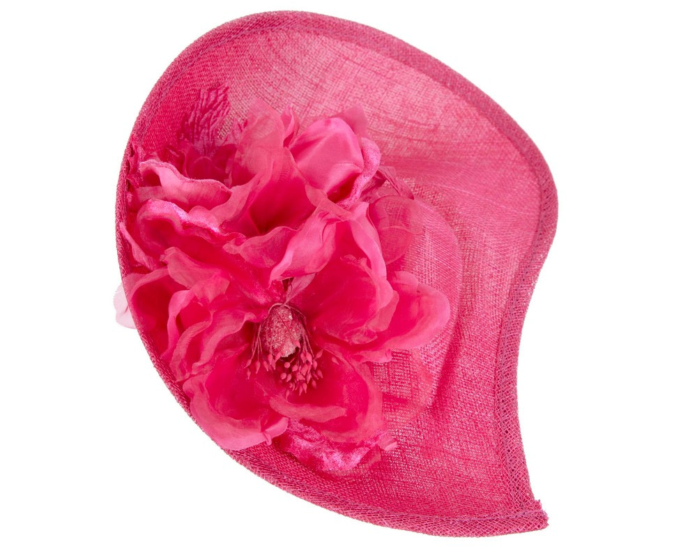Large fuchsia flower fascinator by Max MA874 - Hats From OZ UK Large fuchsia flower fascinator by Max MA874 - Image 3