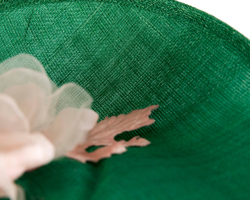 Large green & pink flower fascinator by Max Alexander - Hats From OZ UK Large green & pink flower fascinator by Max Alexander - Image 5
