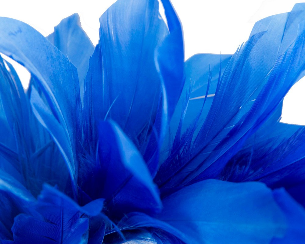 Royal Blue feather fascinator headband by Max Alexander - Hats From OZ UK Royal Blue feather fascinator headband by Max Alexander - Image 3