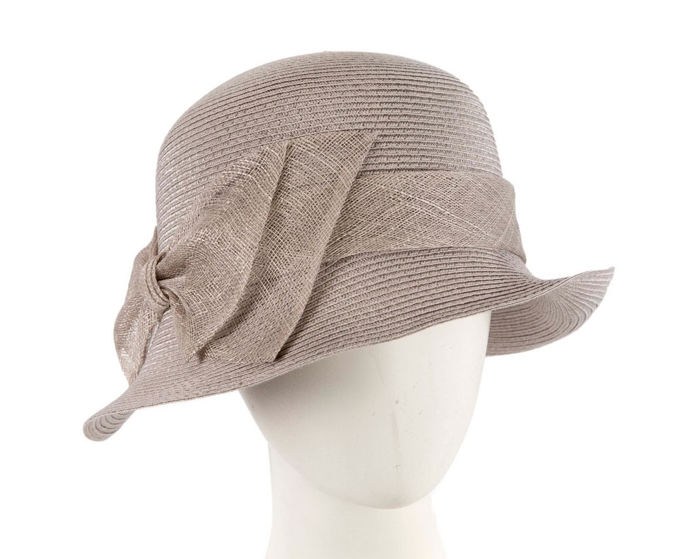 Silver cloche hat with bow by Max Alexander - Hats From OZ UK