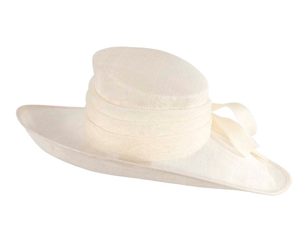 Wide brim cream ladies fashion sinamay hat - Hats From OZ UK Wide brim cream ladies fashion sinamay hat - Image 6