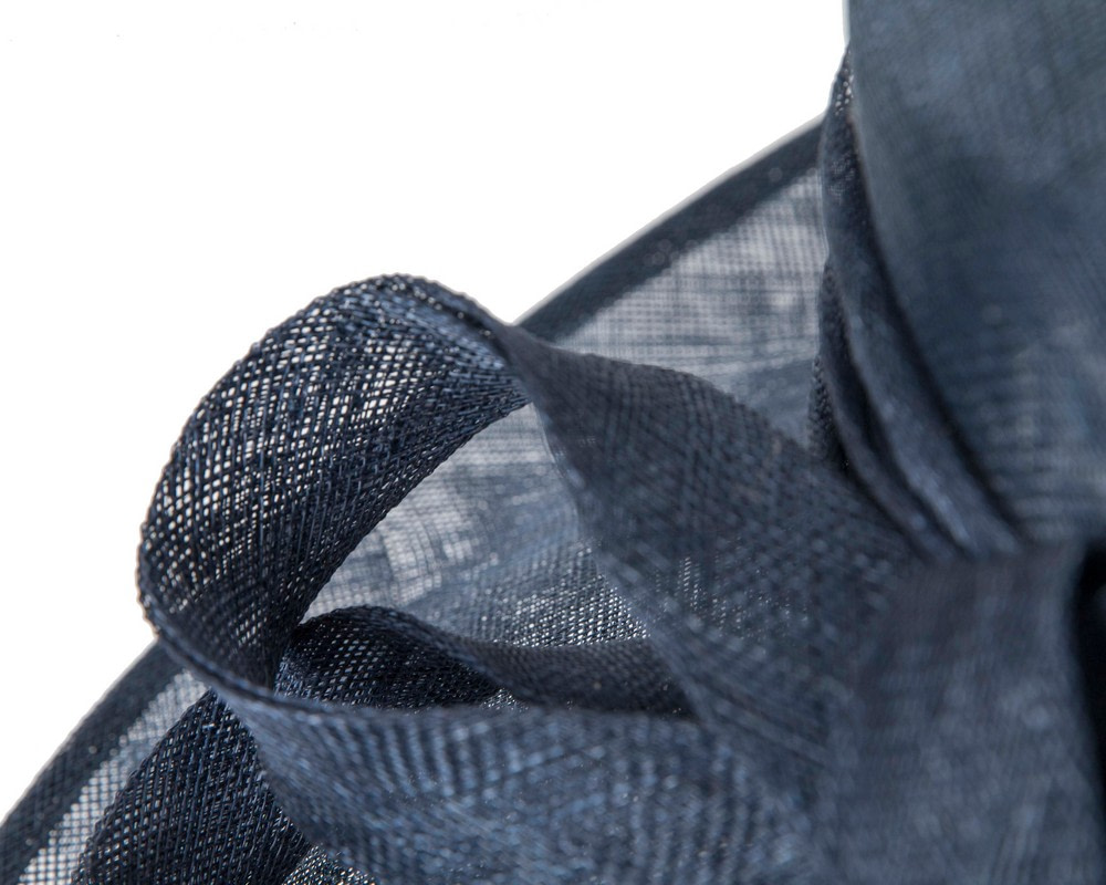 Wide brim navy ladies fashion sinamay hat - Hats From OZ UK Wide brim navy ladies fashion sinamay hat - Image 5