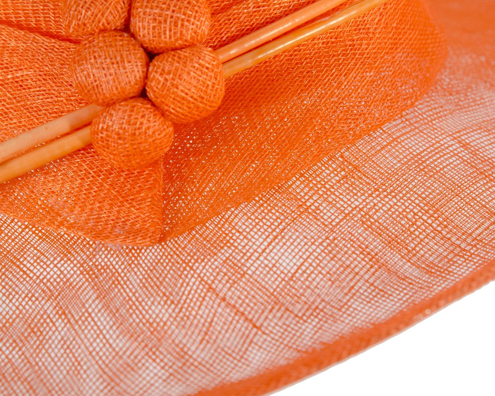 Wide brim orange ladies fashion sinamay hat - Hats From OZ UK Wide brim orange ladies fashion sinamay hat - Image 4