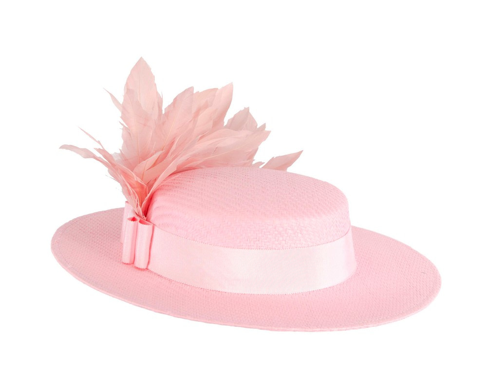 Pink boater hat by Max Alexander MA902 - Hats From OZ UK Pink boater hat by Max Alexander MA902 - Image 4