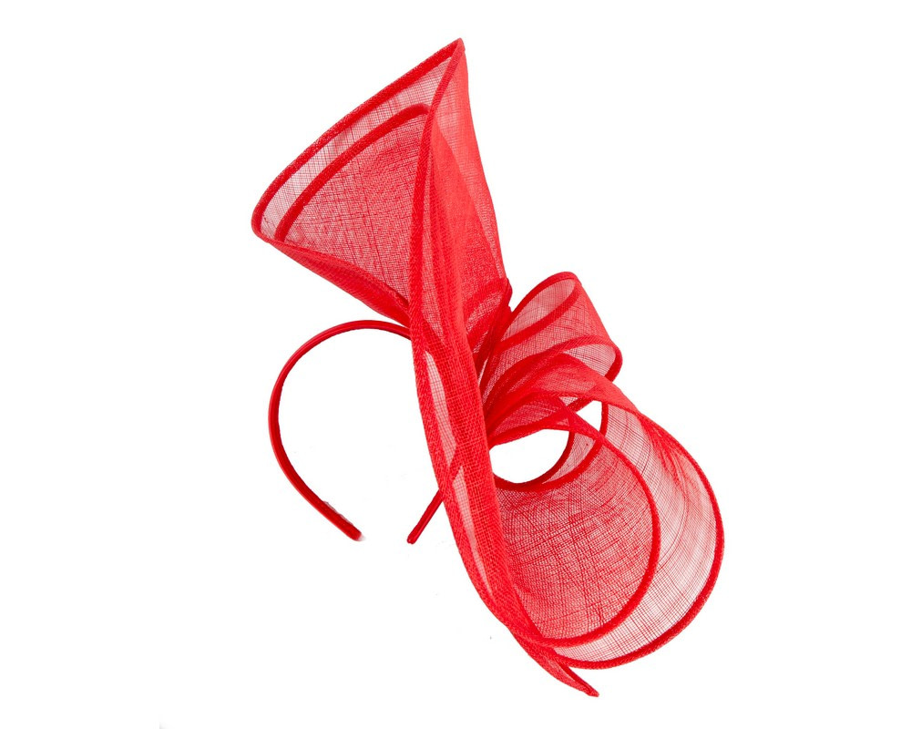 Large red sinamay fascinator by Max Alexander - Hats From OZ UK Large red sinamay fascinator by Max Alexander - Image 2