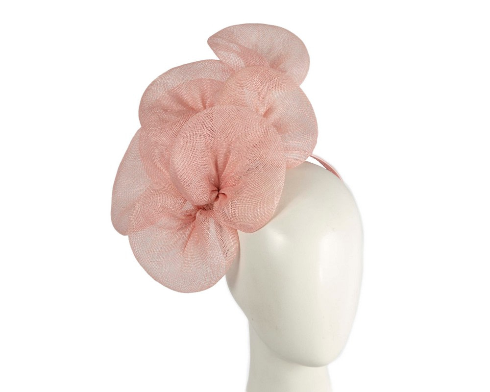 Large pink sinamay flower fascinator by Max Alexander - Hats From OZ UK | MA918PI Large pink sinamay flower fascinator by Max Alexander - Hats From OZ UK