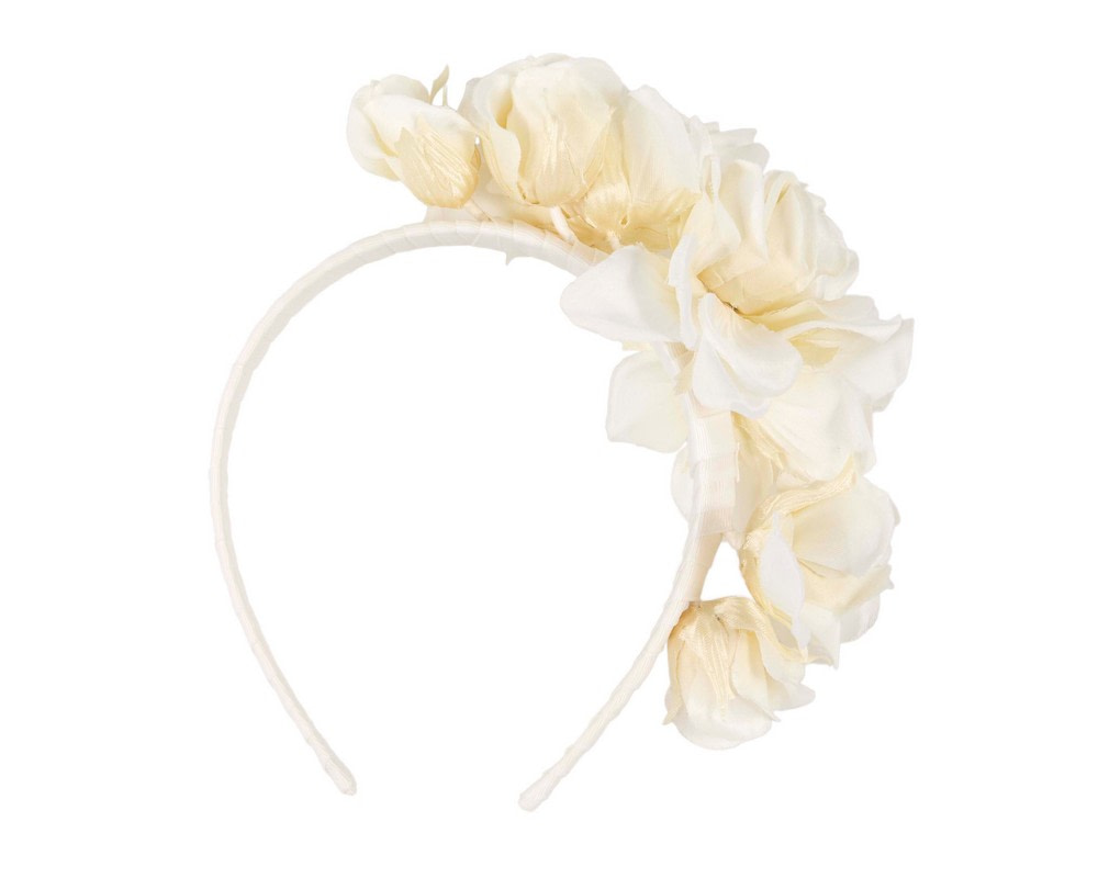 Cream flower headband by Max Alexander - Hats From OZ UK Cream flower headband by Max Alexander - Image 4