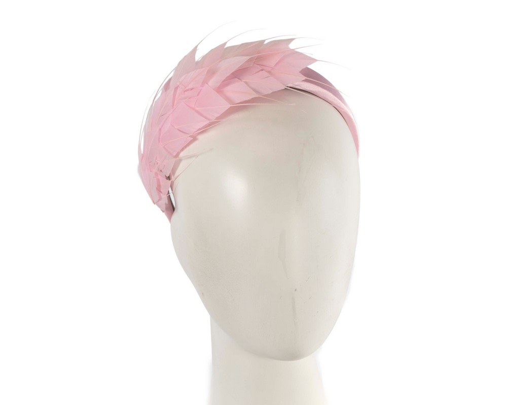 Pink feather headband by Max Alexander - Hats From OZ UK | MA921PI Pink feather headband by Max Alexander - Hats From OZ UK