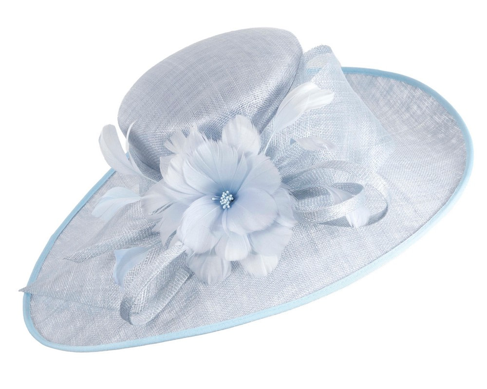 Wide brim blue ladies fashion hat by Max Alexander - Hats From OZ UK Wide brim blue ladies fashion hat by Max Alexander - Image 2