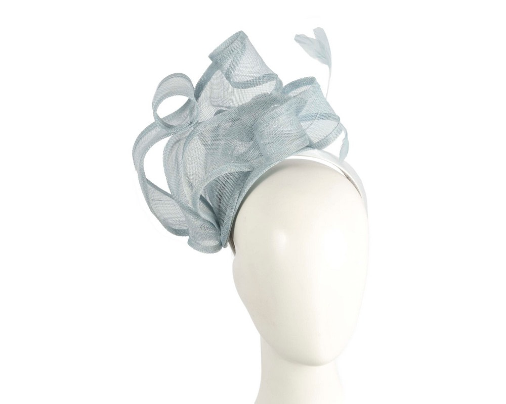 Large light blue sinamay fascinator MA931 - Hats From OZ UK