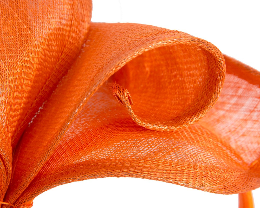 Orange sinamay flames racing fascinator by Max Alexander - Hats From OZ UK Orange sinamay flames racing fascinator by Max Alexander - Image 3