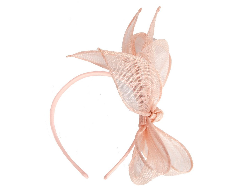 Max Alexander blush sinamay bow fascinator - Hats From OZ UK Max Alexander blush sinamay bow fascinator - Image 4