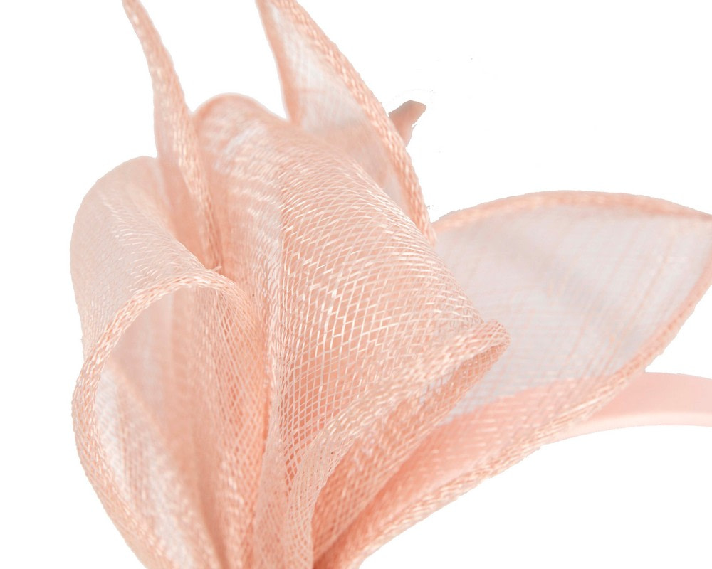 Max Alexander blush sinamay bow fascinator - Hats From OZ UK Max Alexander blush sinamay bow fascinator - Image 3