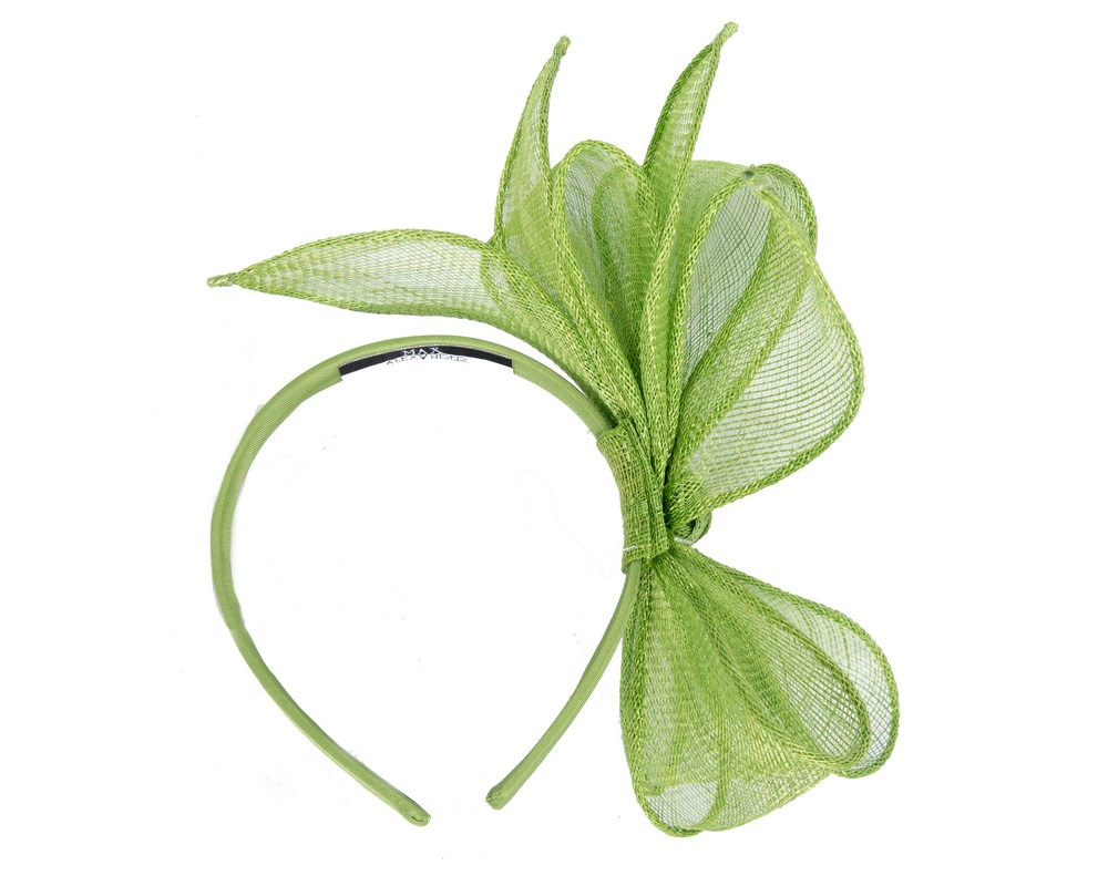 Max Alexander green sinamay bow fascinator - Hats From OZ UK Max Alexander green sinamay bow fascinator - Image 4