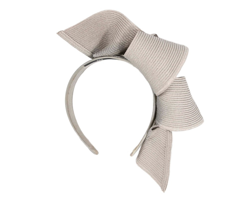 Large silver wave racing fascinator by Max Alexander - Hats From OZ UK Large silver wave racing fascinator by Max Alexander - Image 4