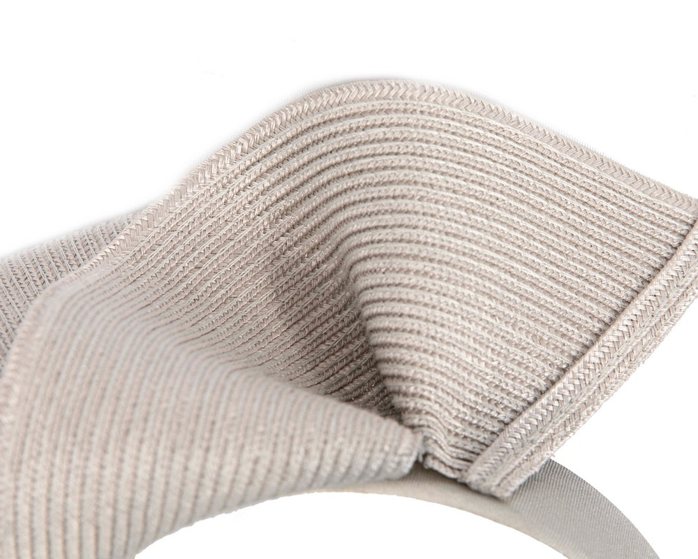 Large silver wave racing fascinator by Max Alexander - Hats From OZ UK Large silver wave racing fascinator by Max Alexander - Image 3