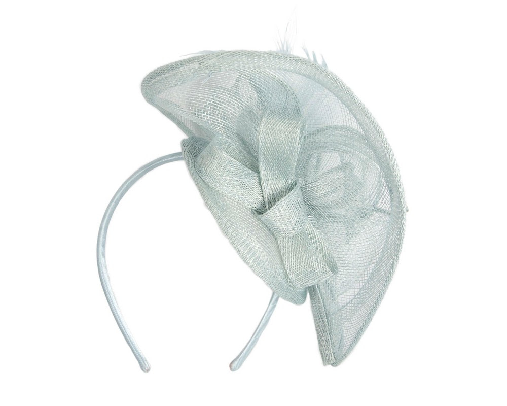 Light Blue sinamay racing fascinator by Max Alexander - Hats From OZ UK Light Blue sinamay racing fascinator by Max Alexander - Image 4