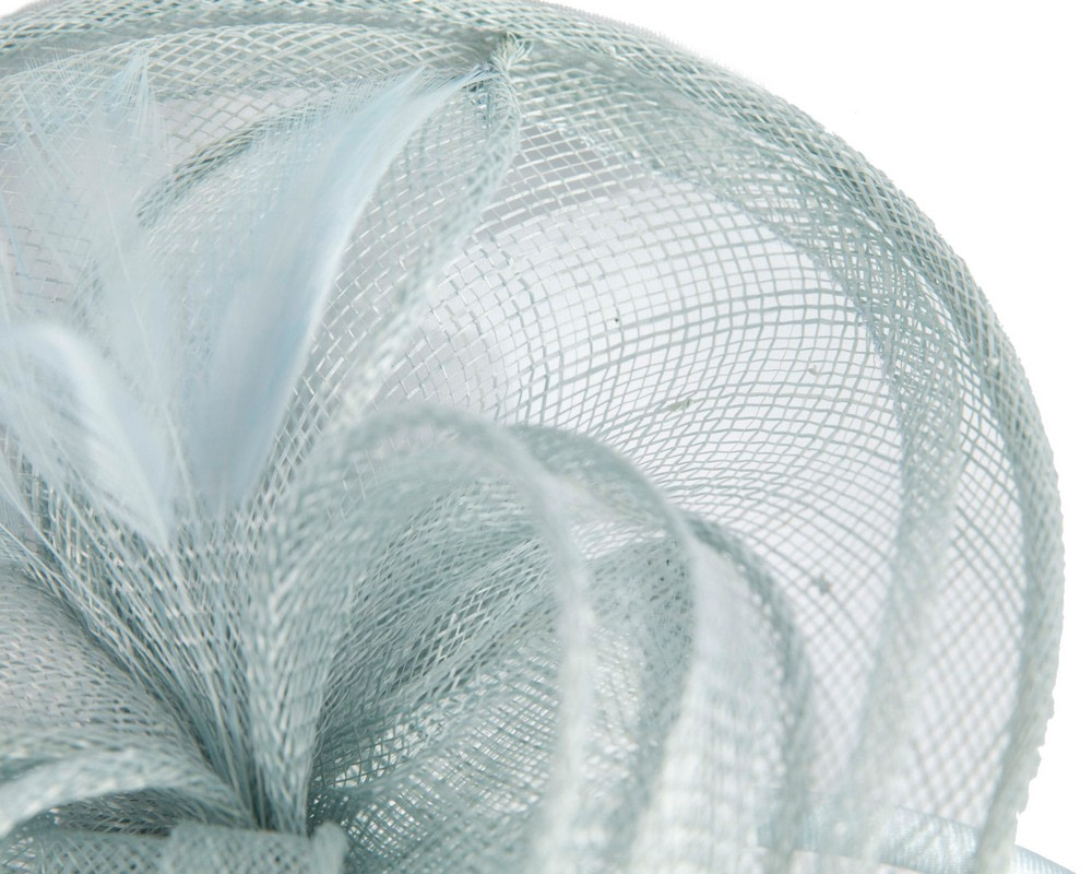 Light Blue sinamay racing fascinator by Max Alexander - Hats From OZ UK Light Blue sinamay racing fascinator by Max Alexander - Image 3