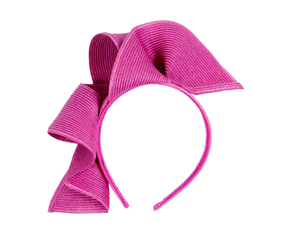 Large fuchsia wave racing fascinator by Max Alexander - Hats From OZ UK Large fuchsia wave racing fascinator by Max Alexander - Image 2