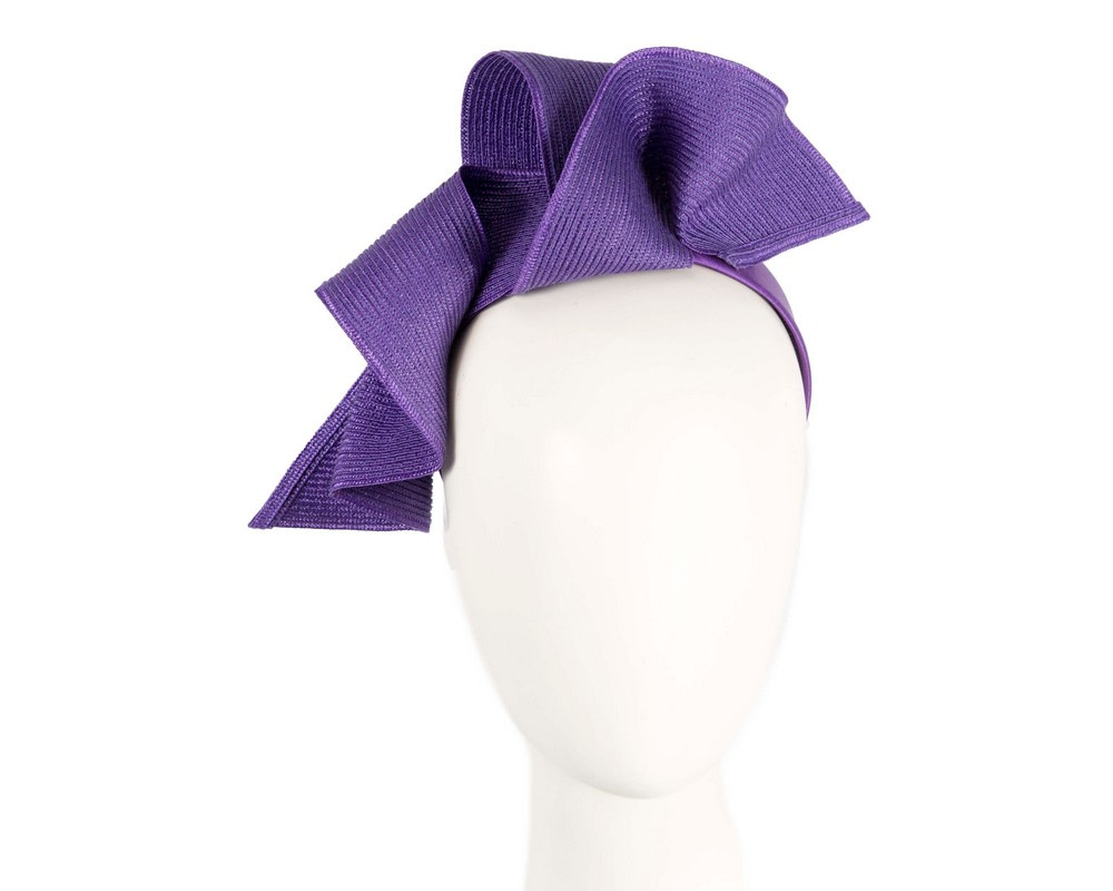 Large purple wave racing fascinator by Max Alexander - Hats From OZ UK