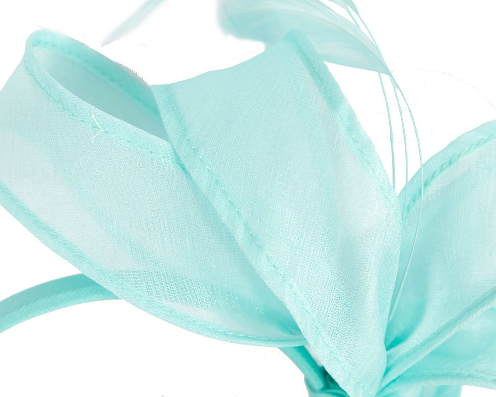 Light blue organza fascinator by Max Alexander - Hats From OZ UK Light blue organza fascinator by Max Alexander - Image 3