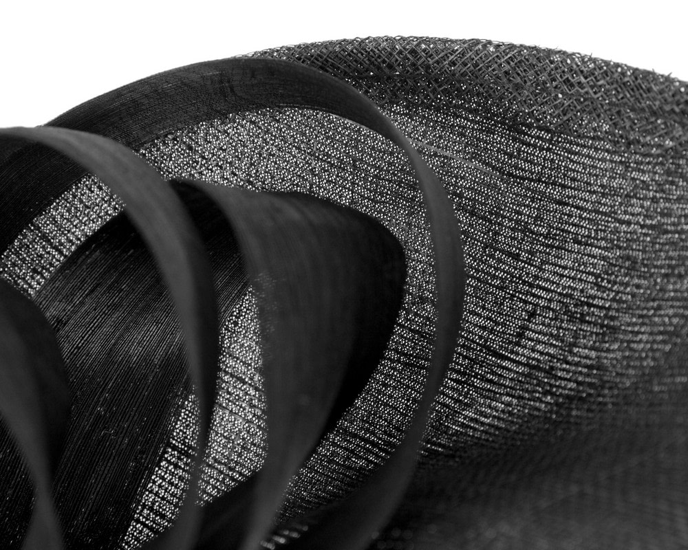 Large black sinamay fascinator by Max Alexander - Hats From OZ UK Large black sinamay fascinator by Max Alexander - Image 5