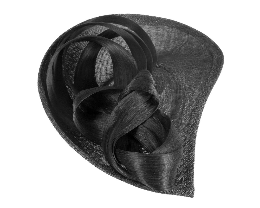 Large black sinamay fascinator by Max Alexander - Hats From OZ UK Large black sinamay fascinator by Max Alexander - Image 4