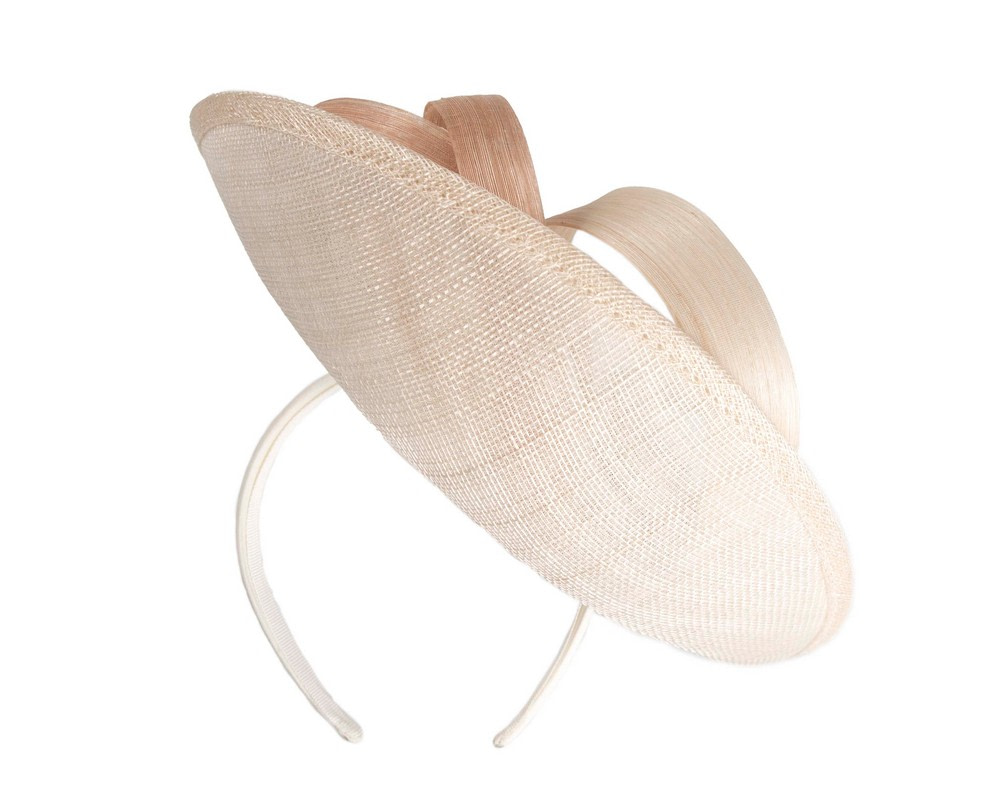 Large cream & nude sinamay fascinator by Max Alexander - Hats From OZ UK Large cream & nude sinamay fascinator by Max Alexander - Image 6