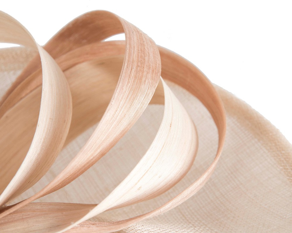 Large cream & nude sinamay fascinator by Max Alexander - Hats From OZ UK Large cream & nude sinamay fascinator by Max Alexander - Image 5