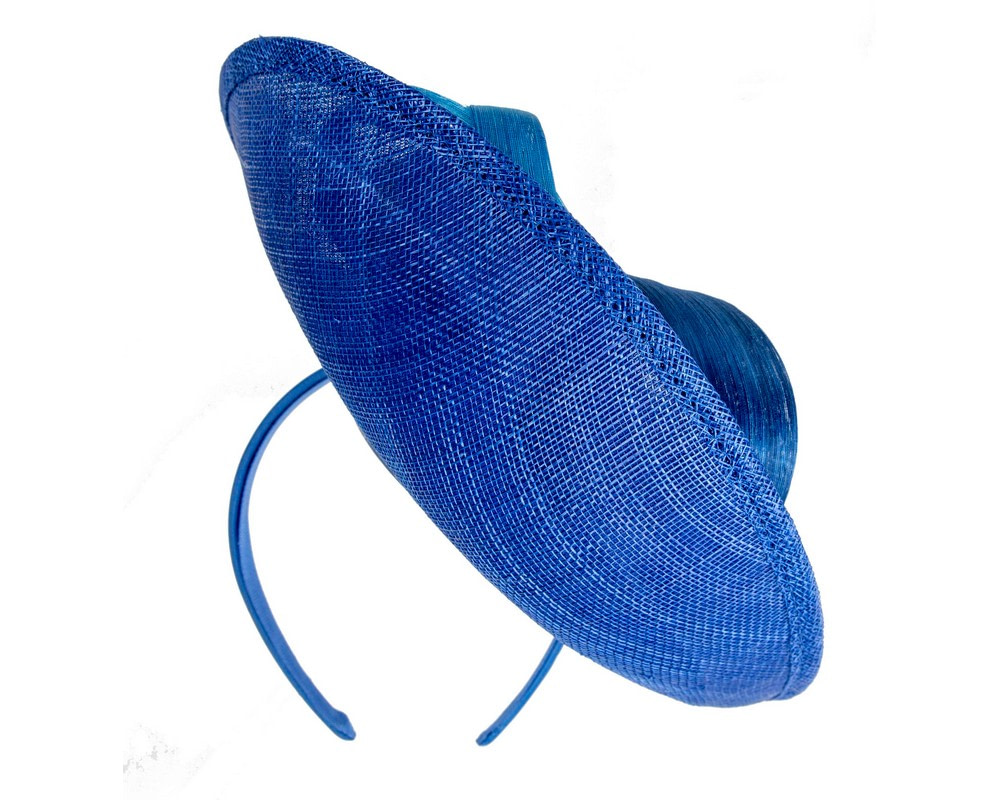Large royal blue sinamay fascinator by Max Alexander - Hats From OZ UK Large royal blue sinamay fascinator by Max Alexander - Image 6