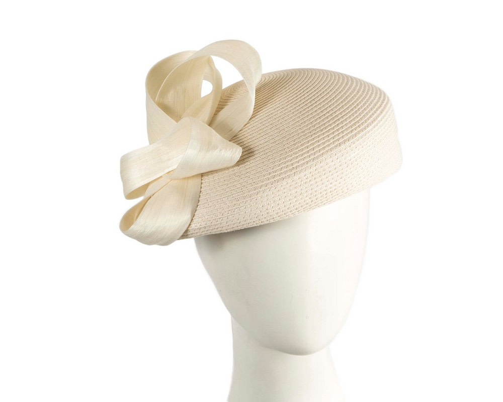Cream fashion beret hat with loops by Max Alexander - Hats From OZ UK