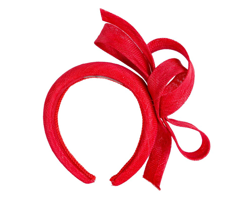 Sculpted red sinamay bow headband - Hats From OZ UK Sculpted red sinamay bow headband - Image 4