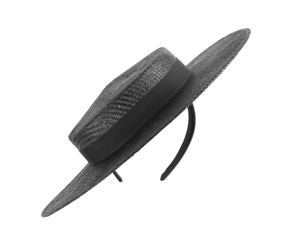 Black boater hat by Max Alexander - Hats From OZ UK Black boater hat by Max Alexander - Image 2