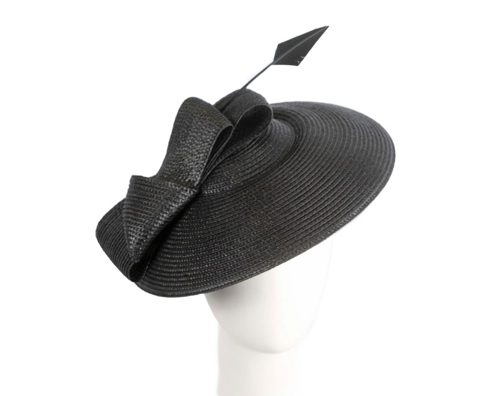 Black "saucer" fascinator hat by Max Alexander - Hats From OZ UK