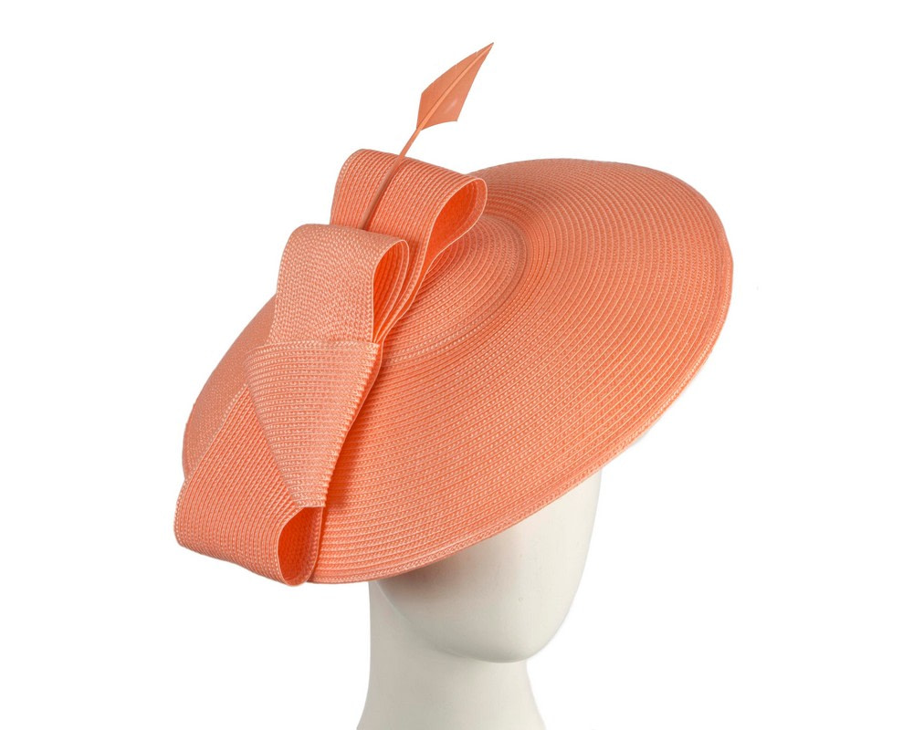 Coral "saucer" fascinator hat by Max Alexander - Hats From OZ UK