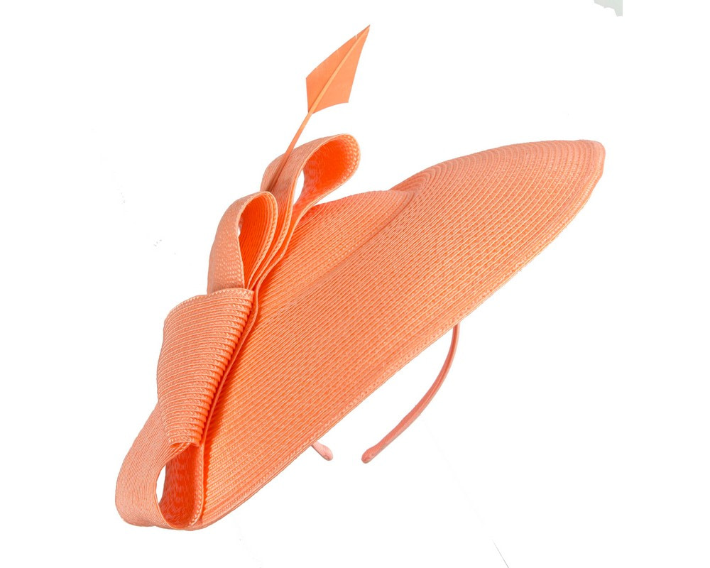 Coral "saucer" fascinator hat by Max Alexander - Hats From OZ UK Coral "saucer" fascinator hat by Max Alexander - Image 2