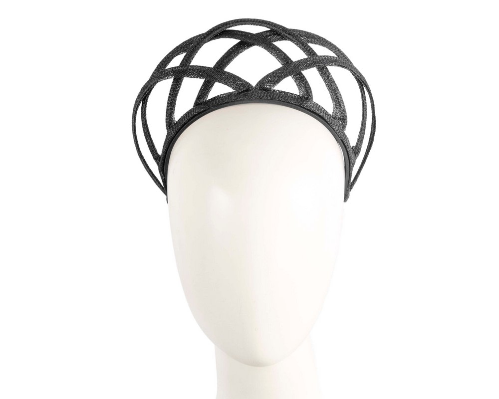 Black crown halo fascinator by Max Alexander - Hats From OZ UK Black crown halo fascinator by Max Alexander