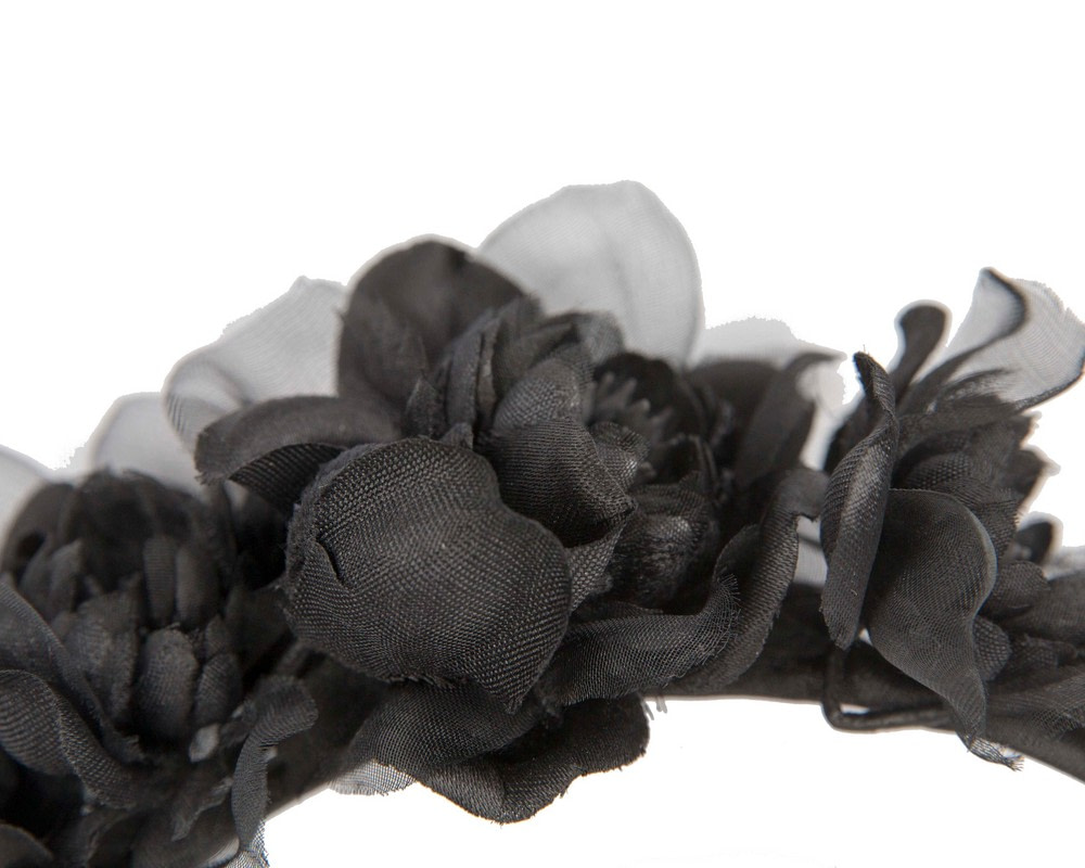 Black flower headband by Max Alexander - Hats From OZ UK Black flower headband by Max Alexander - Image 3