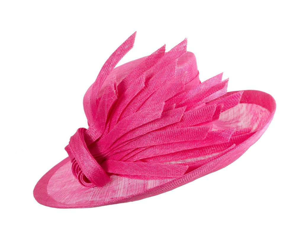 Edgy fuchsia fashion sinamay hat by Max Alexander - Hats From OZ UK Edgy fuchsia fashion sinamay hat by Max Alexander - Image 2