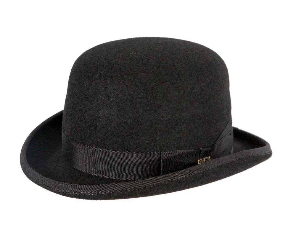Black SCALA Felt Bowler Hat - Hats From OZ UK Black SCALA Felt Bowler Hat - Image 2