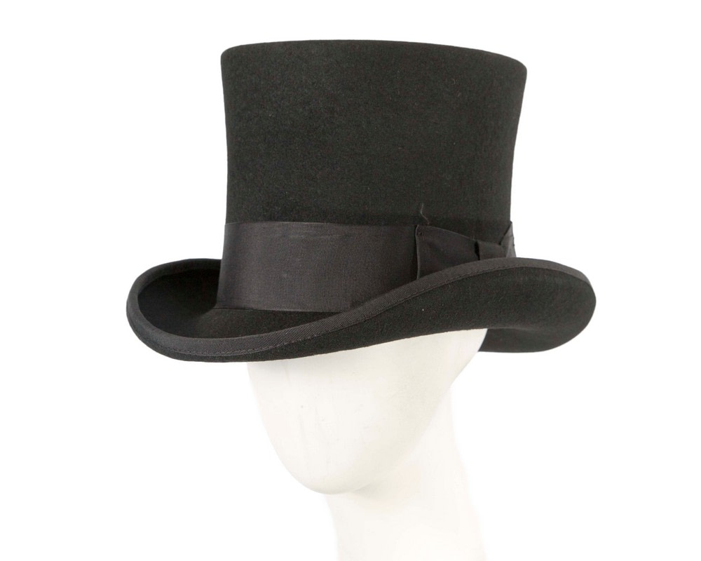 Black SCALA Felt Top Hat - Hats From OZ UK | MMF44B Black SCALA Felt Top Hat - Hats From OZ UK