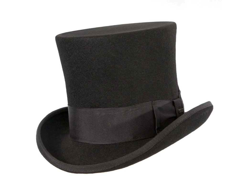 Black SCALA Felt Top Hat - Hats From OZ UK Black SCALA Felt Top Hat - Image 2
